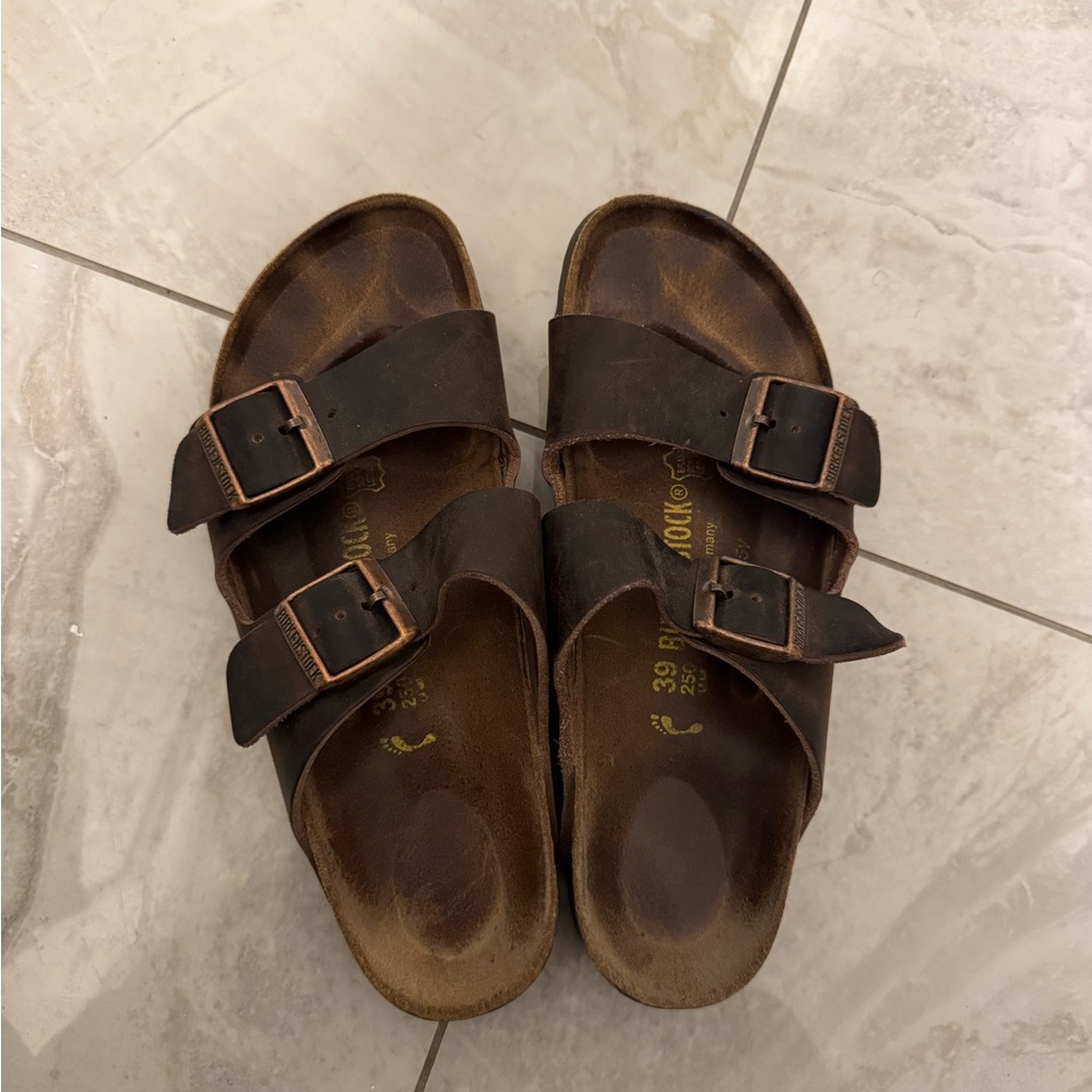Birkenstock Arizona Leather Double Strap Sandals